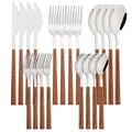 Axyaa Rosewood Handle Cutlery Set Stainless Steel Flatware