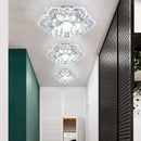 Axyaa Crystal Flower Chandelier LED Ceiling Light for Bedroom Hallway Living Room