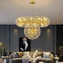 Axyaa Sunflower Crystal Chandelier LED Pendant Lighting for Living Room Kitchen Island