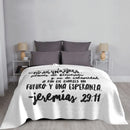 Axyaa Jeremiah 29:11 Spanish Bible Verse Quote Throw Blanket for Sofas and Bed Linens