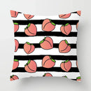 Peachy Pink Pattern Cushion Cover 45X45CM for Sofa Decor by Axyaa