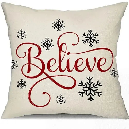 Axyaa Christmas Holiday Decoration Pillowcase Snowman Tree Design Suite Home Gift