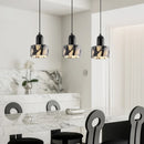 Axyaa Black Stone Pendant LED Chandelier for Home Decor & Lighting