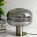 Axyaa Minimalist Glass Table Lamp for Bedroom - Designer Art Decoration Lighting