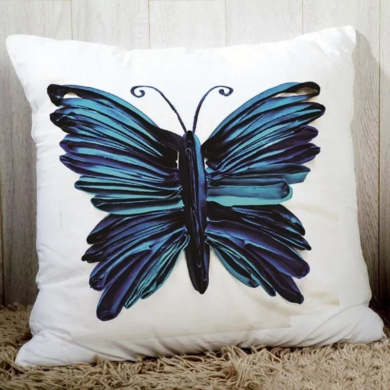 Axyaa Butterfly Printed Couch Cushion Cover 45x45cm Home Decor Pillowcase