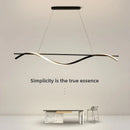 Axyaa Curved LED Table Chandelier for Chic Nordic Restaurant and Bar