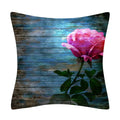 Retro Floral Linen Pillow Cover Abstract Art Decor for Living Room Sofa by Axyaa
