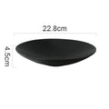 Axyaa Round Ceramic Dinner Plates Set Solid Color Restaurant Tableware