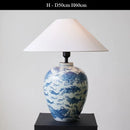 Axyaa Retro Ceramic Floor Lamp Jar Design LED Light Living Room Decor