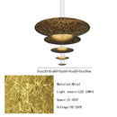 Axyaa Luxury Gold Disc Chandelier for Living Room & Dining Room