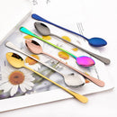 Axyaa Stainless Steel Long Handle Coffee Spoon Set