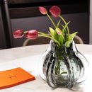 Axyaa Pomegranate Glass Vase for Flowers Arrangement and Table Decoration
