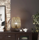 Axyaa Bamboo Rattan Woven Table Lamp - Retro Decorative Bedside Lighting