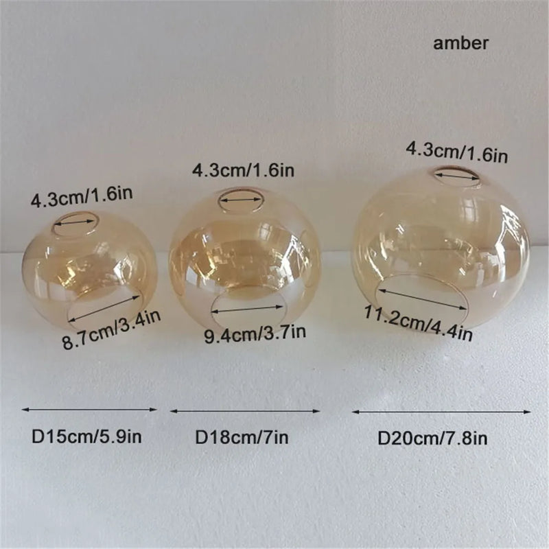 Axyaa Glass Globe Lamp Shade Replacement for Various Light Fixtures
