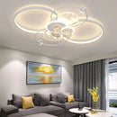 Axyaa Modern Black Gold LED Ceiling Light with Remote Control