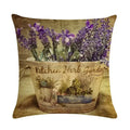 Purple Lavender Floral Pillowcase for Home Decor by Axyaa