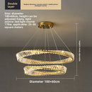 Axyaa Nordic Crystal Chandelier for Luxury Living Room & Dining Room
