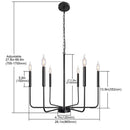 Axyaa Nordic Modern Black Gold Hanging Chandelier