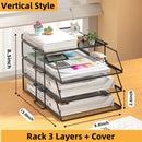 Axyaa Mesh Desk Organizer File Tray Rack Shelf for Office Document Storage