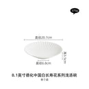 Axyaa White Porcelain Disc Shallow Plate Set for High-End Dining Experience
