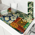 Axyaa Paisley Absorbent Drying Mat for Kitchen Table Cup Dry Coffee Mat
