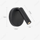 Axyaa LED Rotating Wall Light 3W Bedside Reading Stairway Lighting
