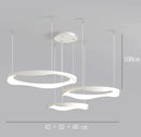Axyaa Modern LED Pendant Lights - Minimalist Black/White Chandeliers for Living, Dining, Office