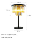 Axyaa Gray Crystal Classic Black Standing Light for Modern Luxury Living Room