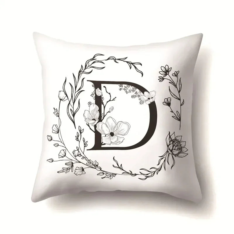 Nordic Style Letter Wreath Pillow Cover by Axyaa - Home Decor Essential