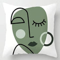 Axyaa Geometric Ginkgo Leaf Print Pillow Cover for Stylish Home & Office Decor