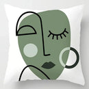 Axyaa Geometric Ginkgo Leaf Print Pillow Cover for Stylish Home & Office Decor