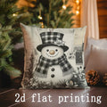 Axyaa Christmas-themed Decorative Cushion Cover for Sofa Bedroom Car Pillow