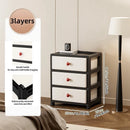 Axyaa 13.8 Inch Drawer Storage Cabinet, 3-6 Tier, Large Capacity, Multi-Color Options