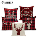 Linen Christmas Cushion Covers for Couch Living Room - Axyaa Glam Décor