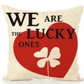 Axyaa Cartoon Couple Linen Pillowcase: Cute Room Decor & Valentine's Day Gift