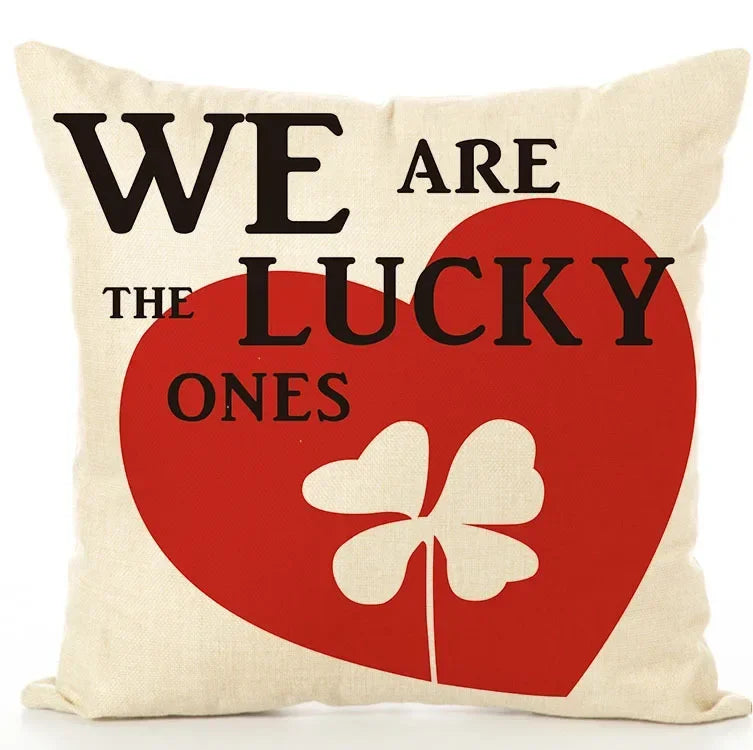 Axyaa Cartoon Couple Linen Pillowcase: Cute Room Decor & Valentine's Day Gift