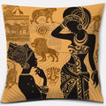 Ethnic African Women Pillowcase by Axyaa | Polyester Cushion Cover for Car & Sofa