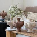 Axyaa Retro Ceramic Vase: Stylish Home Decor Sculpture for Flowers and Dried Arrangements