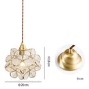 Axyaa Gorgeous Petal Pendant Light with Glass & Copper for Living Dining Bedroom Arrays