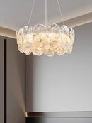 Axyaa High-End Flower Glass Pendant Light for Luxury Living Room & Dining Room.