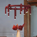 Axyaa Modern Minimalist Wine Red Bar Counter Pendant Light