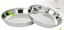 Axya Stainless Steel Charger Plates, Silver Serving Tray, Cake Plate