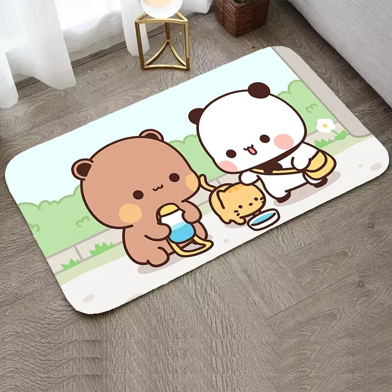 Axyaa Bear Carpet Entrance Mat - Water-Absorbent & Anti-Slip Home Decor