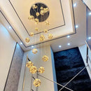 Axyaa Starry Sky Chandelier: Nordic Design Luxury Pendant Lights for Duplex Corridor