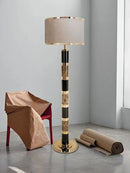 Axyaa Modern Luxury Gold Black Marble Floor Lamp, Nordic LED Standing Light for Home Office