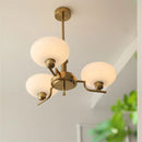 Axyaa Mid Century Bauhaus Cream Glass Chandeliers for Living Room Bedroom Bar