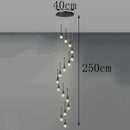 Axyaa Crystal Stair Chandelier Light - LED Ceiling Lamp for Living Room