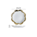 Axyaa Light Luxury Ceramic Dinner Plate for Steaks, Noodles, Fruits, and Dim Sum