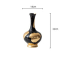 Axyaa Gold Foil Pattern Ceramic Vase - Modern Home Decor Handicrafts