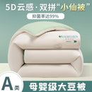 Axyaa Double Spell Quilt Core - All Seasons, Upgrade Class A Raw Cotton Soybean Fiber